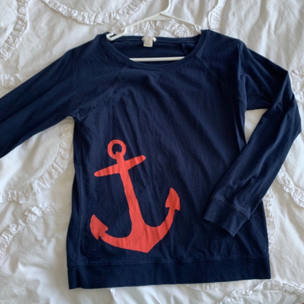 Jcrew Anchor Long Sleeve Tee